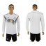 Germany Blank White Home Long Sleeves Soccer Country Jersey