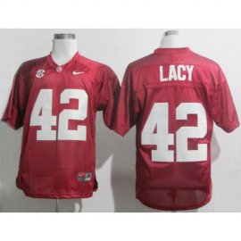 Alabama Crimson Tide 42 Eddie Lacy Red 2012 SEC Patch College Football NCAA Jersey