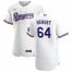 Texas Rangers #64 Jimmy Herget Mens Nike White Home 2020 Authentic Player MLB Jersey