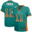 Nike Miami Dolphins #11 DeVante Parker Aqua Green Team Color Womens Stitched NFL Elite Drift Fashion Jersey