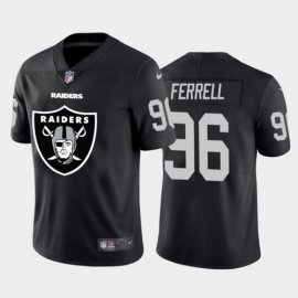 Las Vegas Raiders #96 Clelin Ferrell Black Mens Nike Big Team Logo Vapor Limited NFL Jersey