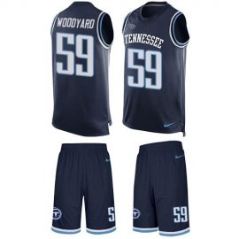 Nike Tennessee Titans #59 Wesley Woodyard Navy Blue Team Color Mens Stitched NFL Limited Tank Top Suit Jersey