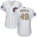 Chicago Cubs #49 Jake Arrieta White(Blue Strip) 2017 Gold Program Cool Base Womens Stitched MLB Jersey