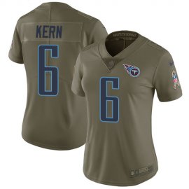 Nike Tennessee Titans #6 Brett Kern Olive Womens Stitched NFL Limited 2017 Salute to Service Jersey