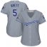 Kansas City Royals #5 George Brett Grey Road Womens Stitched MLB Jersey