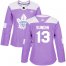 Adidas Toronto Maple Leafs #13 Mats Sundin Purple Authentic Fights Cancer Womens Stitched NHL Jersey