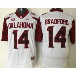 Oklahoma Sooners #14 Sam Bradford White New XII Stitched NCAA Jersey