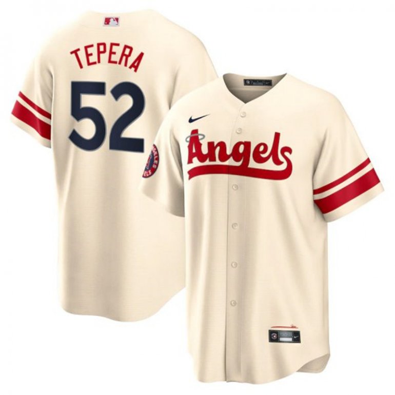 Angels 52 Ryan Tepera Cream 2022 City Connect Cool Base Jersey Angels 52 Ryan Tepera Cream 2022 City Connect Cool Base Jersey