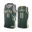 Milwaukee Milwaukee Bucks #11 Brook Lopez Mens 2021 NBA Finals Bound Swingman Earned Edition Jersey Green Mens