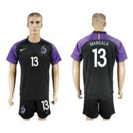 France #13 Mangala Black Goalkeeper Soccer Country Jersey
