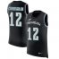 Nike Philadelphia Eagles #12 Randall Cunningham Black Alternate Mens Stitched NFL Limited Rush Tank Top Jersey