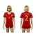 Womens Spain #2 Azpilicueta Red Home Soccer Country Jersey