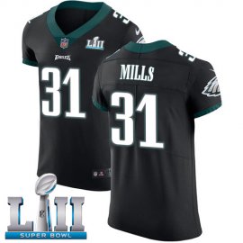 Nike Philadelphia Eagles #31 Jalen Mills Black Alternate Super Bowl LII Mens Stitched NFL Vapor Untouchable Elite Jersey