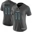 Nike Philadelphia Eagles #11 Carson Wentz Gray Static Womens Stitched NFL Vapor Untouchable Limited Jersey