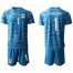 Argentina #1 Caballero Blue Goalkeeper Soccer Country Jersey