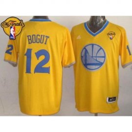 Warriors #12 Andrew Bogut Gold 2013 Christmas Day Swingman The Finals Patch Stitched NBA Jersey