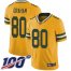 Nike Green Bay Packers #80 Jimmy Graham Yellow Mens Stitched NFL Limited Rush 100th Season Jersey