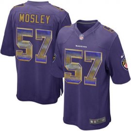 Nike Baltimore Ravens #57 C.J. Mosley Purple Team Color Mens Stitched NFL Limited Strobe Jersey