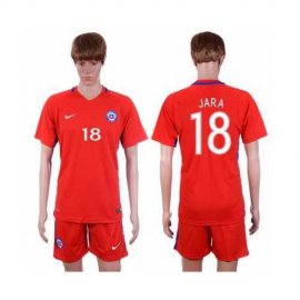 Chile #18 Jara Home Soccer Country Jersey