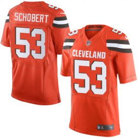 Nike Cleveland Browns #53 Joe Schobert Orange Alternate Mens Stitched NFL New Elite Jersey