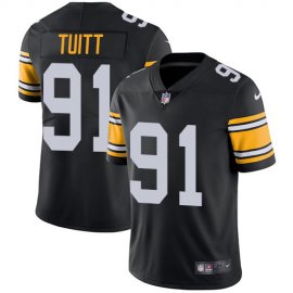 Nike Pittsburgh Steelers #91 Stephon Tuitt Black Alternate Mens Stitched NFL Vapor Untouchable Limited Jersey