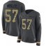 Nike Baltimore Ravens #57 C.J. Mosley Anthracite Salute to Service Womens Stitched NFL Limited Therma Long Sleeve Jersey