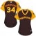 New York Mets #34 Noah Syndergaard Brown 2016 All-Star National League Womens Stitched MLB Jersey