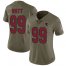 Nike Arizona Cardinals #99 J.J. Watt Olive Womens Stitched NFL Limited 2017 Salute To Service Jersey