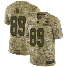 Nike New Orleans Saints #89 Josh Hill Camo Mens Stitched NFL Limited 2018 Salute To Service Jersey