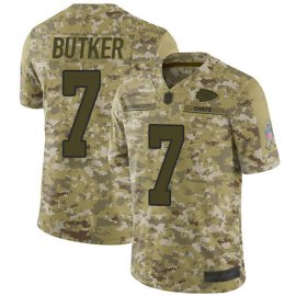 Nike Kansas City Chiefs #7 Harrison Butker Camo Mens Stitched NFL Limited 2018 Salute To Service Jersey