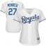 Kansas City Royals #27 Raul Mondesi White Home Womens Stitched MLB Jersey