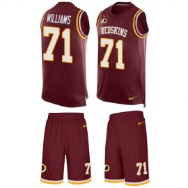 Nike Washington Football Team #71 Trent Williams Burgundy Red Team Color Mens Stitched NFL Limited Tank Top Suit Jersey