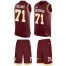 Nike Washington Football Team #71 Trent Williams Burgundy Red Team Color Mens Stitched NFL Limited Tank Top Suit Jersey