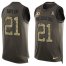 Nike Washington Football Team #21 Sean Taylor Green Mens Stitched NFL Limited Salute To Service Tank Top Jersey