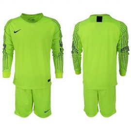 USA Blank Shiny Green Goalkeeper Long Sleeves Soccer Country Jersey