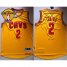 Cavaliers #2 Kyrie Irving Yellow Alternate The Finals Patch Stitched NBA Jersey