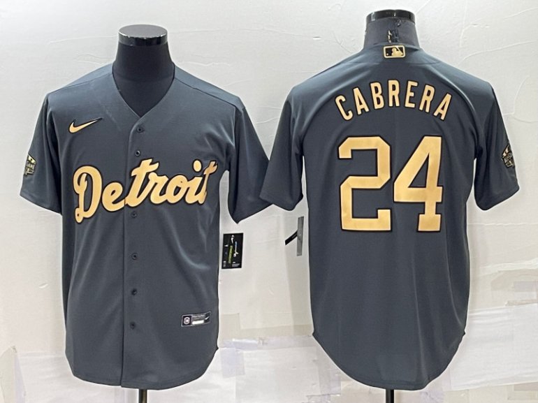Tigers 24 Miguel Cabrera Charcoal Nike 2022 MLB All Star Cool Base Jersey Tigers 24 Miguel Cabrera Charcoal Nike 2022 MLB All Star Cool Base Jersey