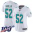 Nike Miami Dolphins #52 Raekwon McMillan White Womens Stitched NFL 100th Season Vapor Limited Jersey