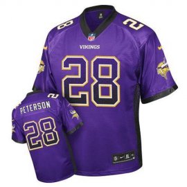 Nike Minnesota Vikings #28 Adrian Peterson Purple Team Color Mens Stitched NFL Elite Drift Fashion Jersey