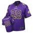 Nike Minnesota Vikings #28 Adrian Peterson Purple Team Color Mens Stitched NFL Elite Drift Fashion Jersey
