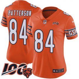 Nike Chicago Bears #84 Cordarrelle Patterson Orange Womens Stitched NFL Limited Rush 100th Season Jersey