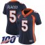 Nike Denver Broncos #5 Joe Flacco Navy Blue Alternate Womens Stitched NFL 100th Season Vapor Limited Jersey