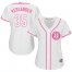 Houston Astros #35 Justin Verlander White/Pink Fashion Womens Stitched MLB Jersey