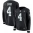 Nike Las Vegas Raiders #4 Derek Carr Black Team Color Womens Stitched NFL Limited Therma Long Sleeve Jersey