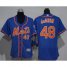 New York Mets #48 Jacob deGrom Blue Flexbase Authentic Womens Stitched MLB Jersey