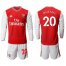 Arsenal #20 Mustafi Red Home Long Sleeves Soccer Club Jersey