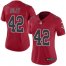 Nike Atlanta Falcons #42 Duke Riley Red Womens Stitched NFL Limited Rush Jersey