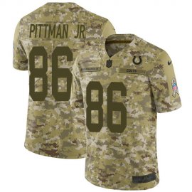 Nike Indianapolis Colts #86 Michael Pittman Jr. Camo Mens Stitched NFL Limited 2018 Salute To Service Jersey
