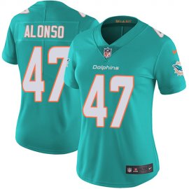 Nike Miami Dolphins #47 Kiko Alonso Aqua Green Team Color Womens Stitched NFL Vapor Untouchable Limited Jersey