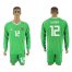 Argentina #12 Guzman Green Long Sleeves Goalkeeper Soccer Country Jersey